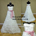 New style strapless intensive hand make flowers discount bridal gown